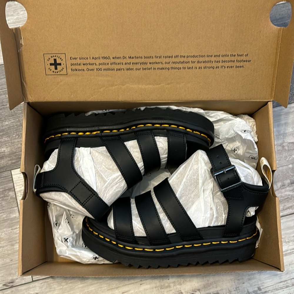 NWT Doc Martens Black Vegan Blaire Platform Sandals